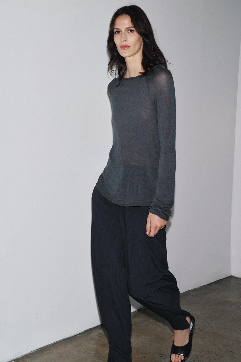 LONG SLEEVE T-SHIRT WITH WOOL