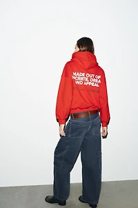 TEXT HOODIE SWEATSHIRT