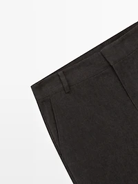 Pantalon slim en lin