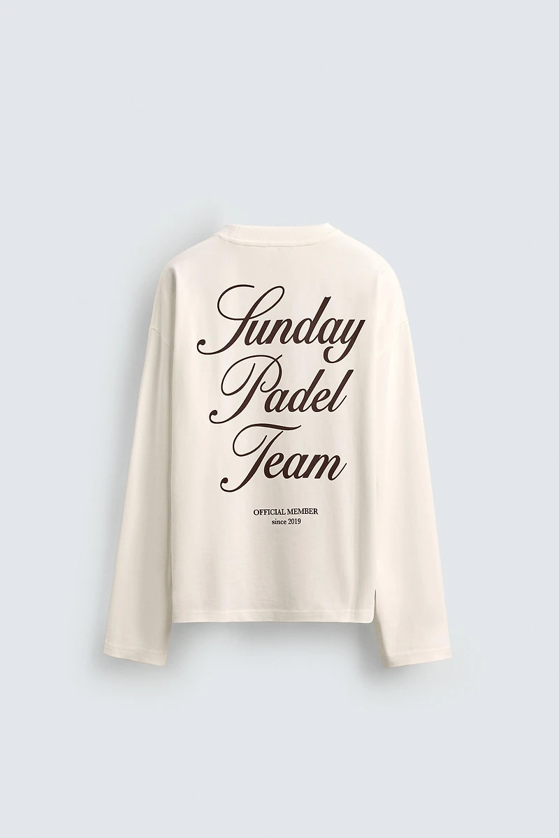 PRINTED TEXT T-SHIRT