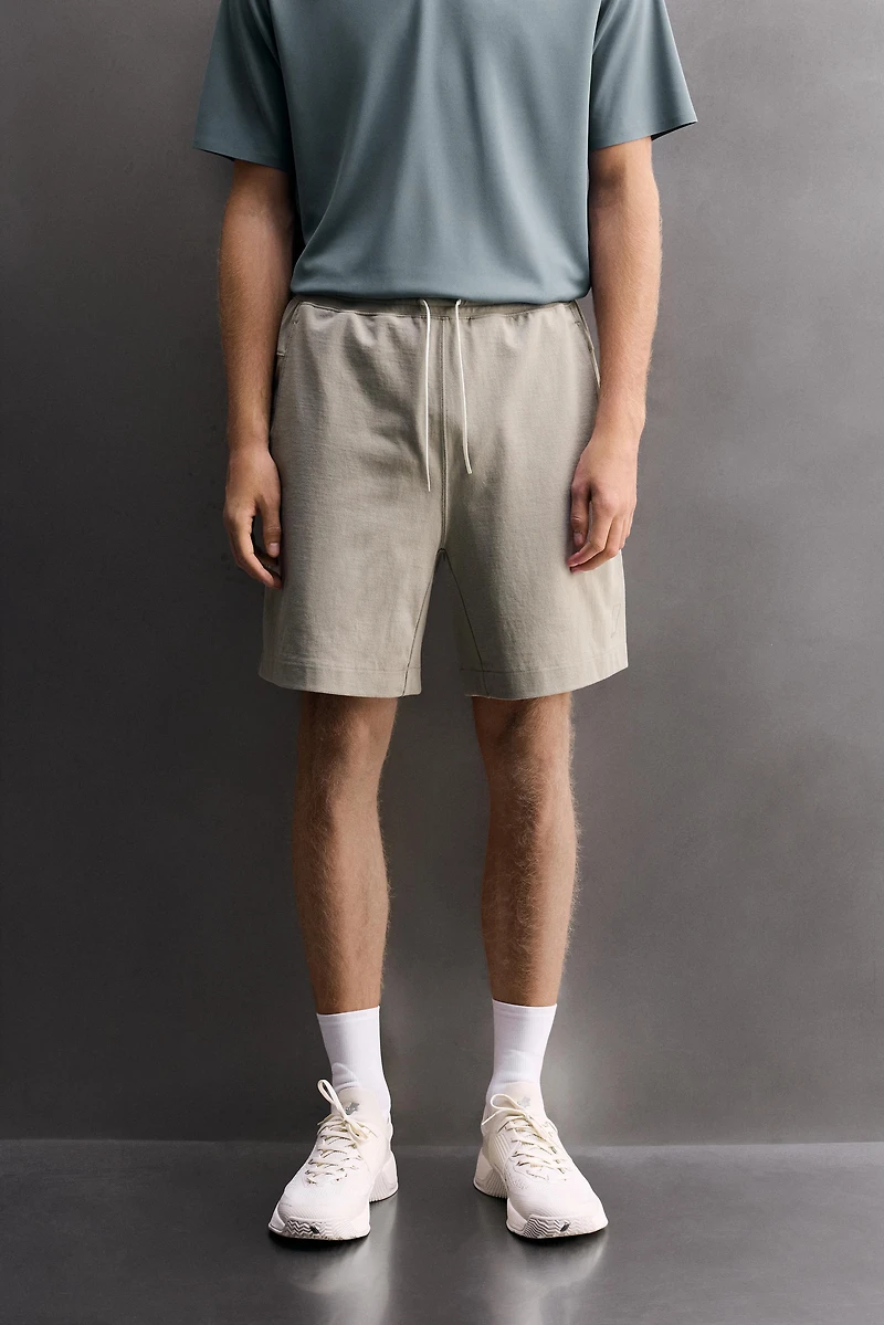 9" COTTON BLEND TRAINING SHORTS