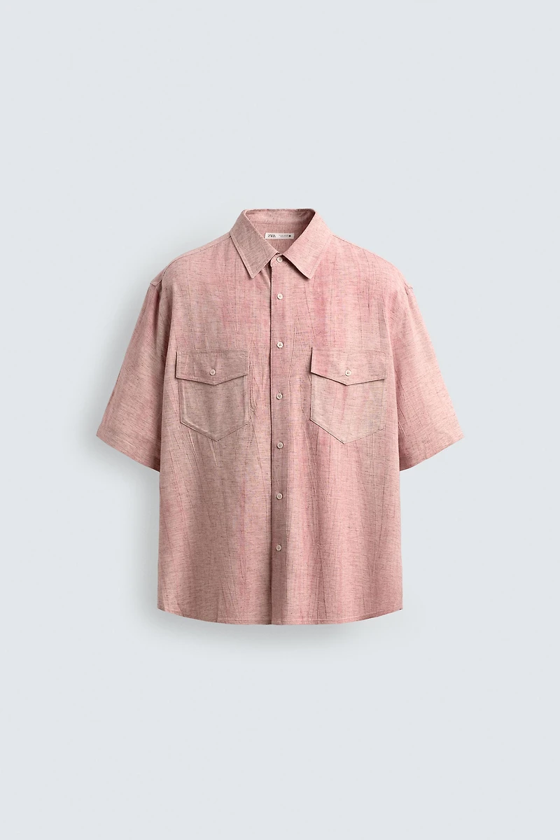CHEMISE RELAXED FIT EFFET DÉLAVÉ