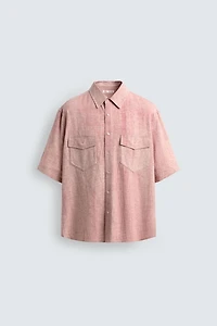 CHEMISE RELAXED FIT EFFET DÉLAVÉ