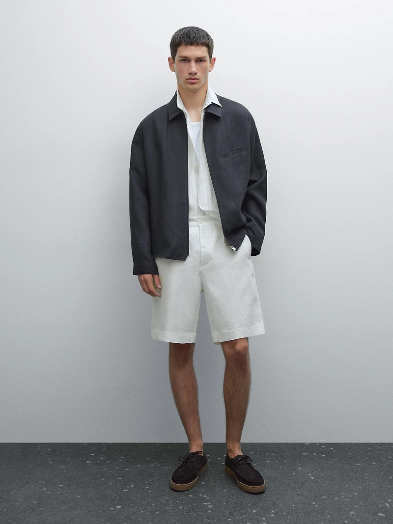Bermuda léger 100 % lin