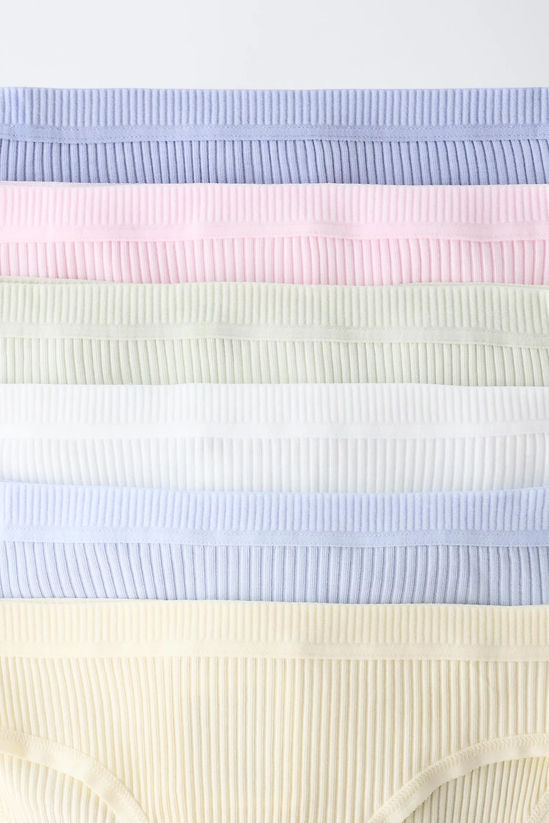 AGES 6-14 / SIX-PACK OF RIBBED UNDERWEAR