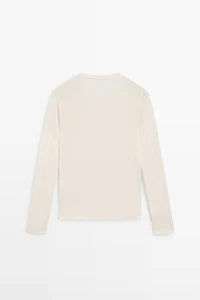 Button-up cotton T-shirt