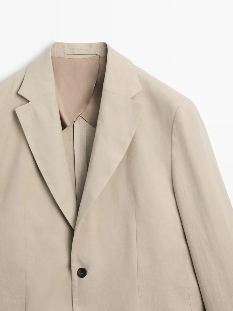 100% linen suit blazer