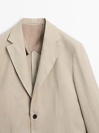 100% linen suit blazer