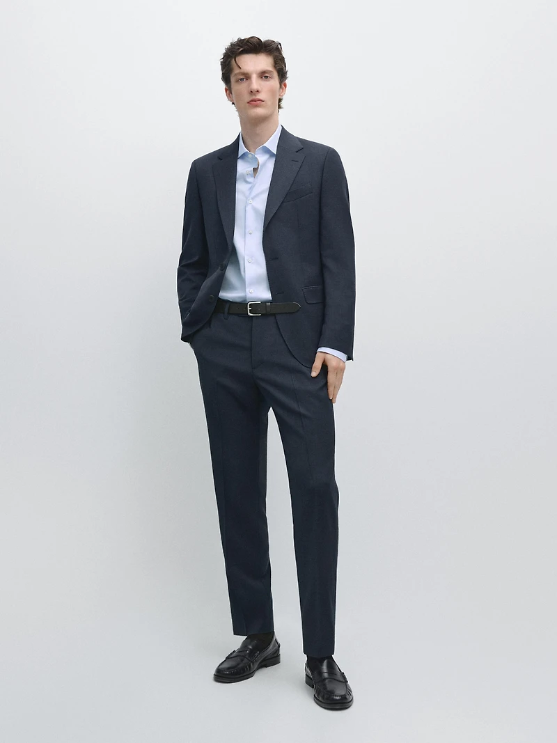 Pantalon de costume en laine froide