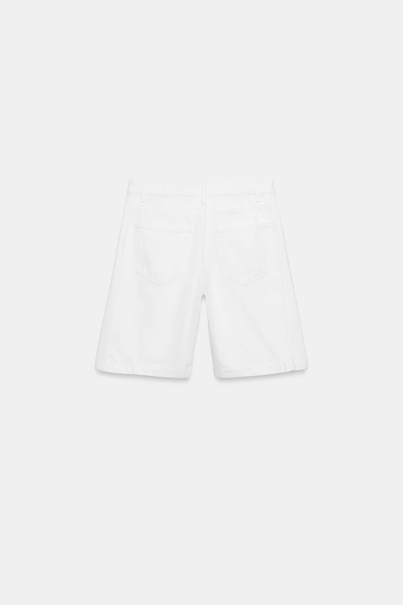 BERMUDA EN JEAN RELAXED TAILLE NORMALE ZW COLLECTION