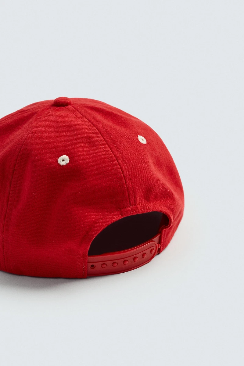 EMBROIDERED FLAT VISOR CAP