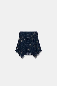 EMBROIDERED BEADED SKIRT