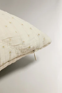 KIDS' CHIFFON FLORAL THROW PILLOW COVER