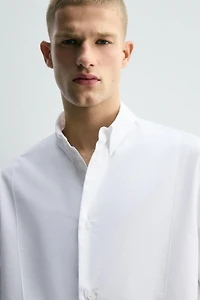CHEMISE SLIM AVEC PLASTRON