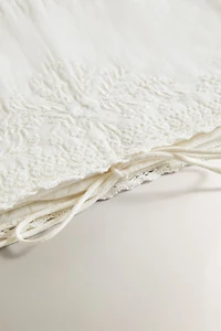 EMBROIDERED COTTON LINGERIE BAG