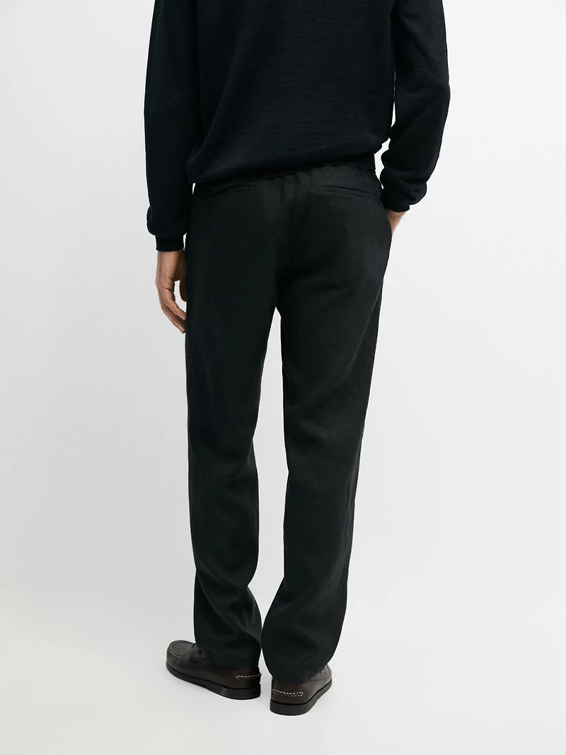 Linen jogger fit pants