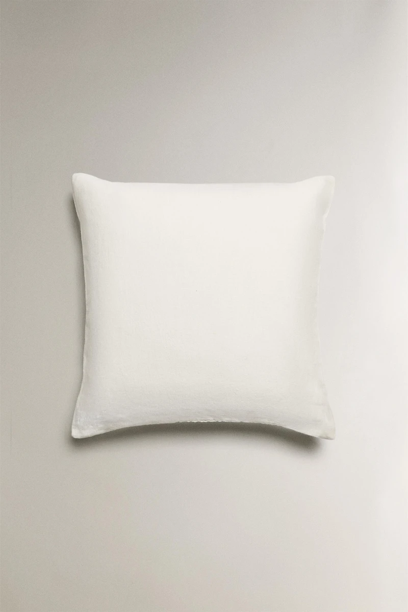 EMBROIDERED COASTAL THROW PILLOW COVER