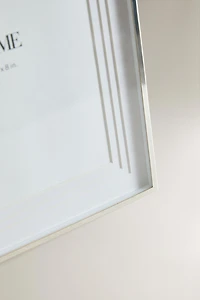 METAL PICTURE FRAME WITH STEPPED MAT