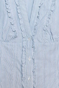 RUFFLED POPLIN SHIRT