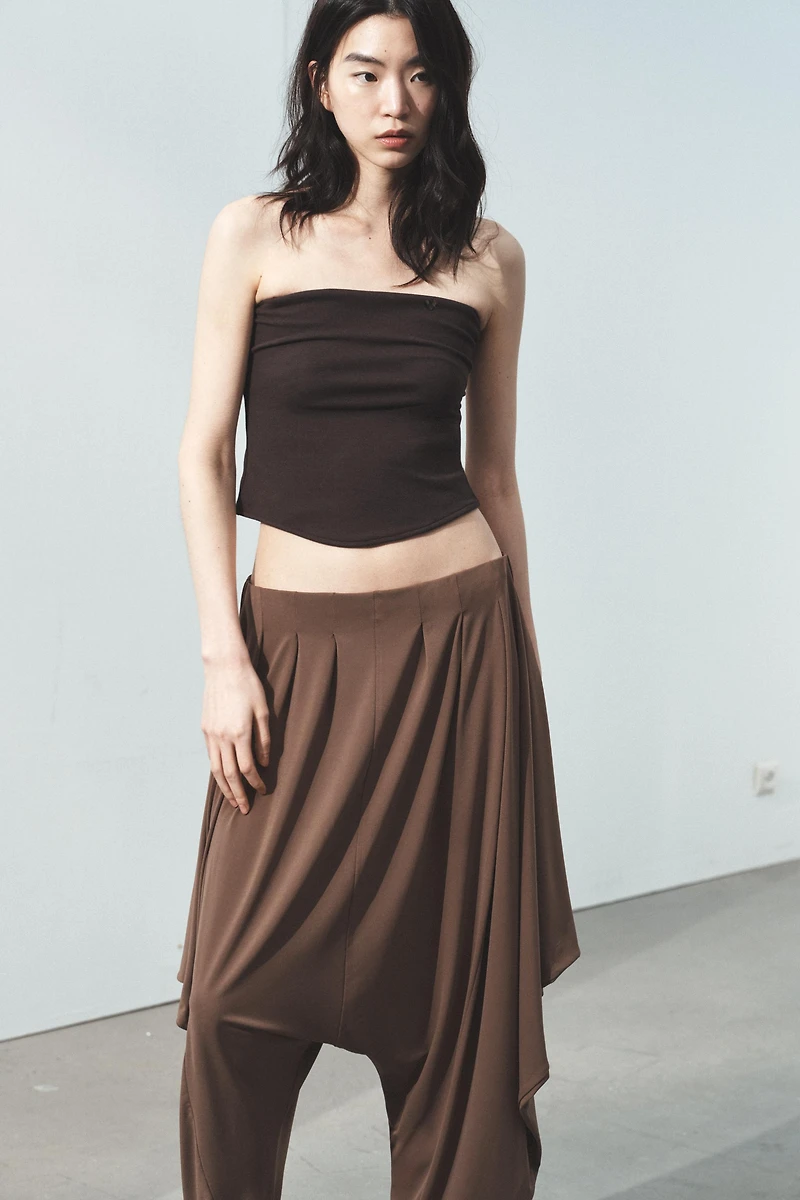 PANTALON BAGGY FLUIDE ASYMÉTRIQUE