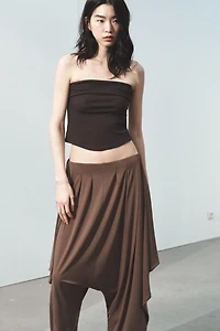 PANTALON BAGGY FLUIDE ASYMÉTRIQUE