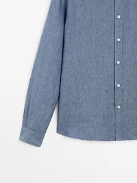 Chemise regular délavée en lin