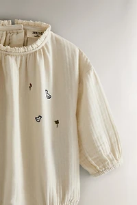 COTTON MUSLIN BABY ROMPER