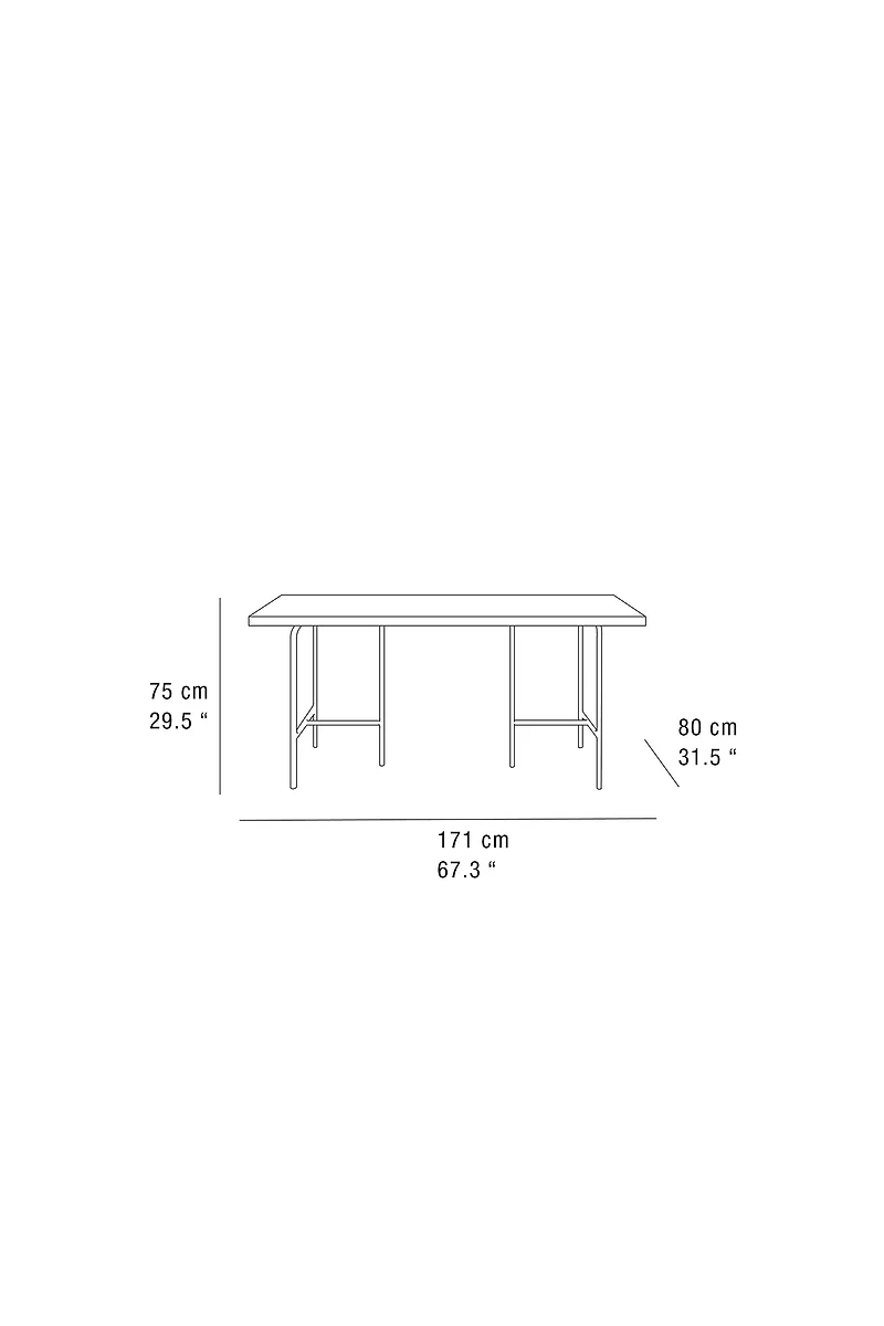 WOOD AND METAL OFFICE DESK