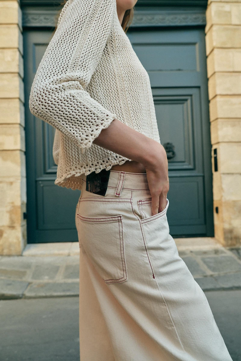 POINTELLE KNIT CARDIGAN