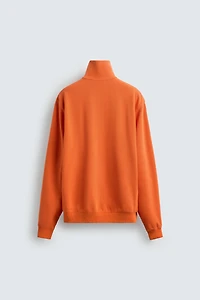PIQUÉ QUARTER-ZIP SWEATSHIRT