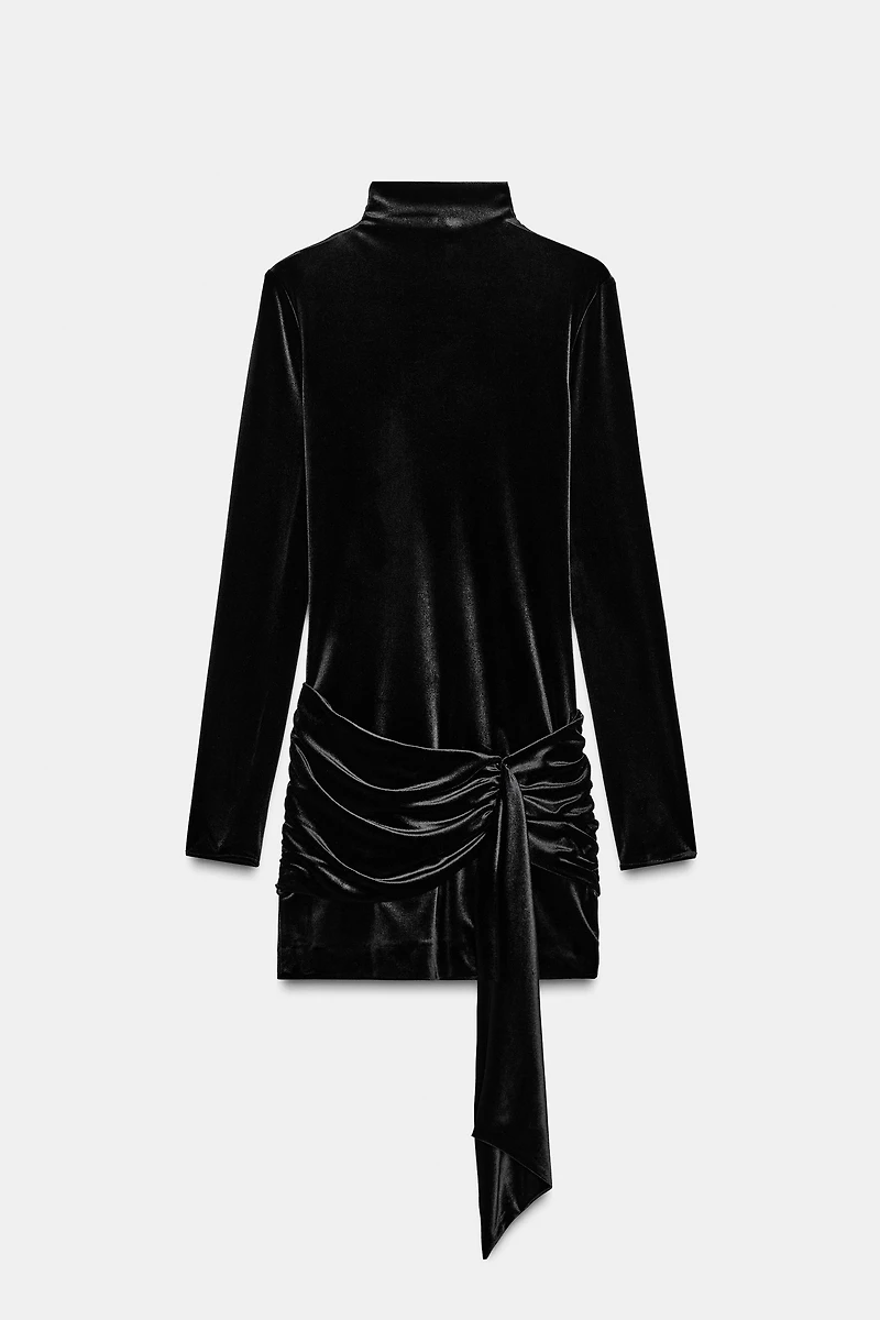 SHORT DRESS WITH CUMMERBUND