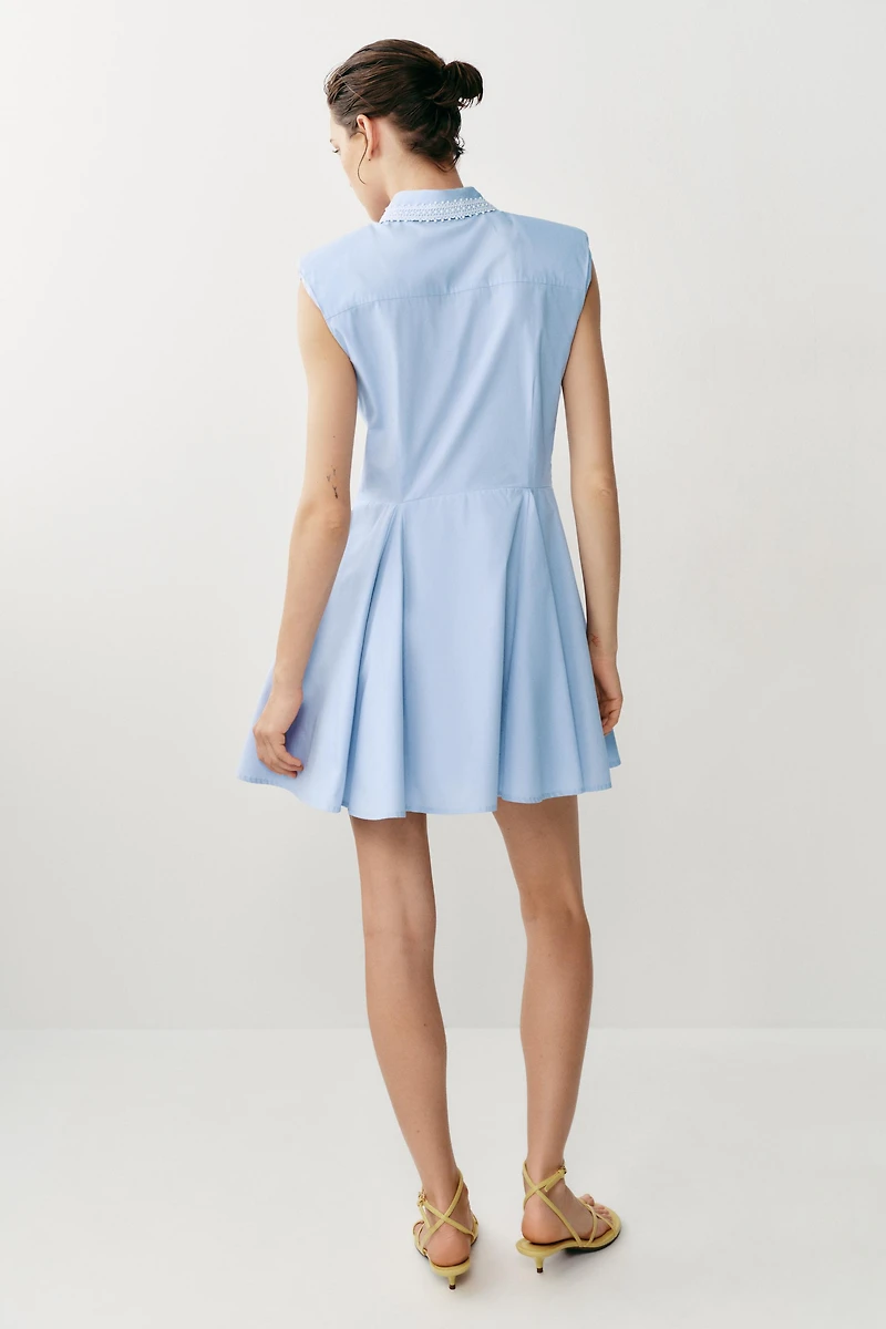SHOULDER PAD SHIRT DRESS
