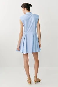 SHOULDER PAD SHIRT DRESS