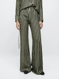 Pantalon flare à rayures