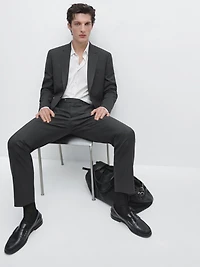 100% cool wool suit blazer