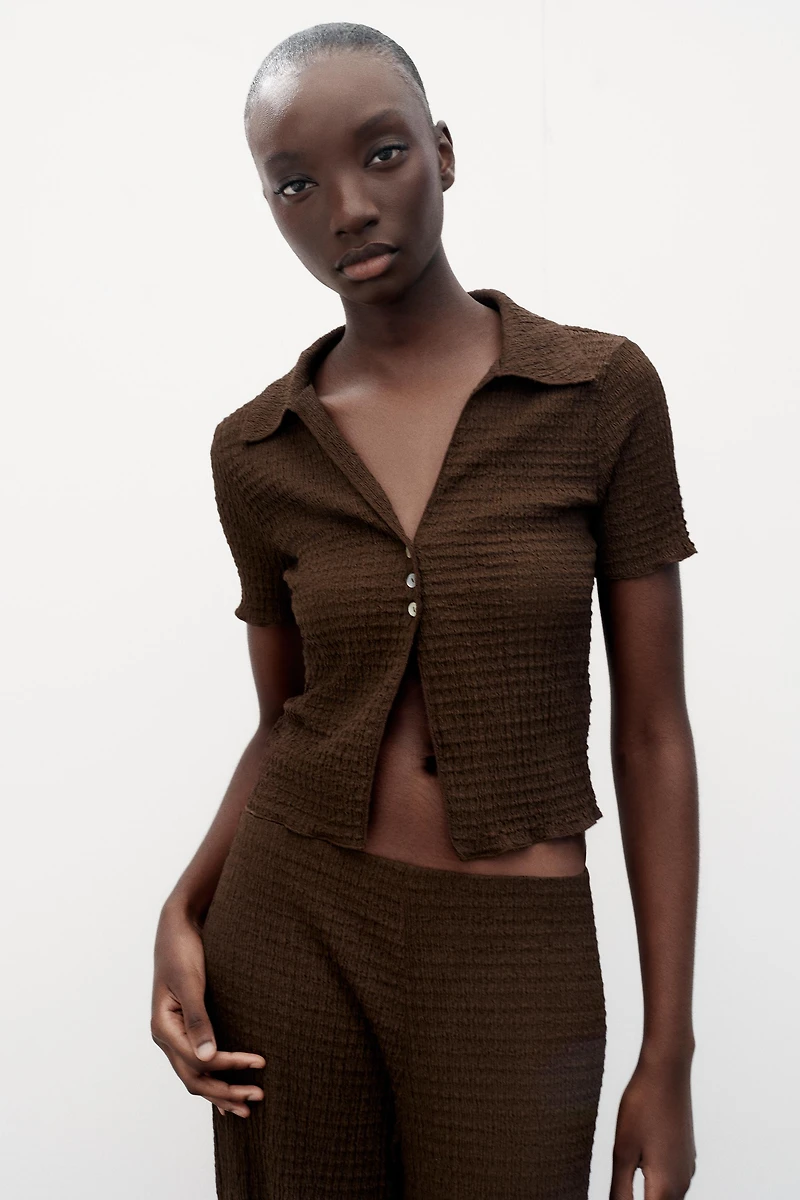 CROPPED TEXTURED JACKET