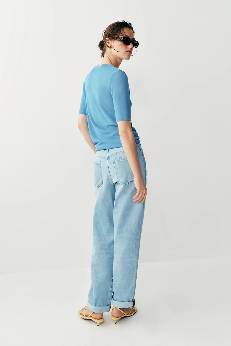 Z1975 RELAXED FIT MID-RISE TURN-UP HEM JEANS