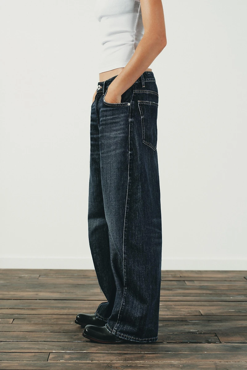 TRF MID-RISE BAGGY BALLOON JEANS