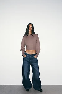 CROPPED BASIC KNIT JUMPER