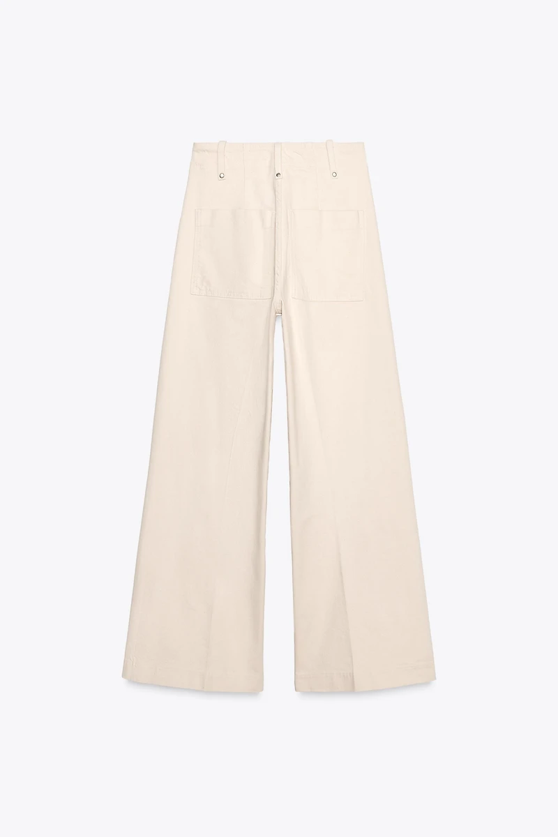 ZW COLLECTION TAILORED WIDE LEG HI-RISE JEANS