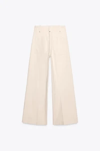 ZW COLLECTION TAILORED WIDE LEG HI-RISE JEANS