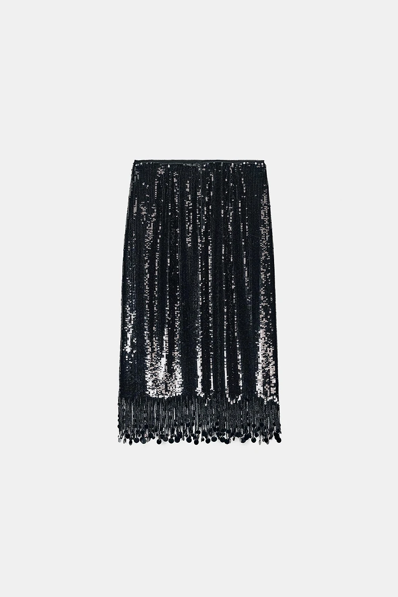 SEQUIN LONG SKIRT ZW COLLECTION