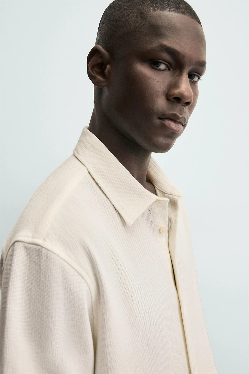 REGULAR FIT TEXTURED SHIRT