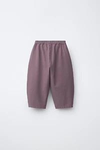 EMBROIDERED SEERSUCKER BAGGY PANTS