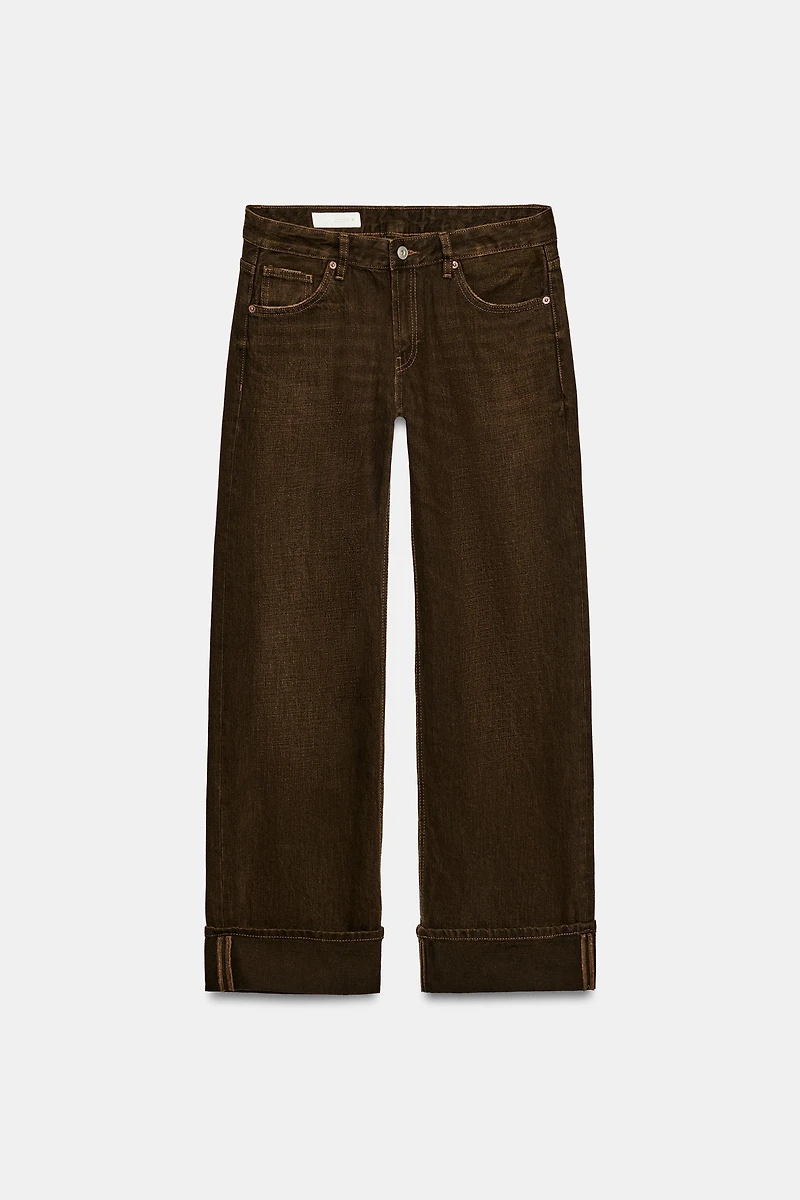 TRF FOLDED LOW-RISE JEANS