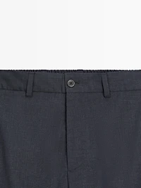 Pantalon pied-de-poule laine