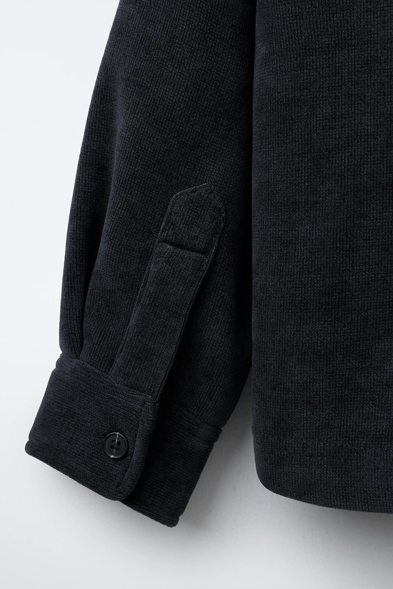 COMFORT FLEECE CORDUROY OVERSHIRT