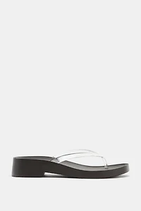 VINYL PLATFORM SANDALS