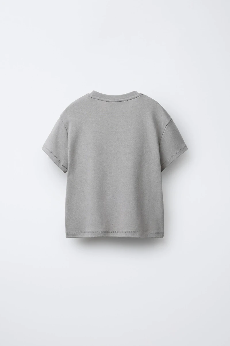 EQUESTRIAN T-SHIRT WITH EMBOSSED TEXT