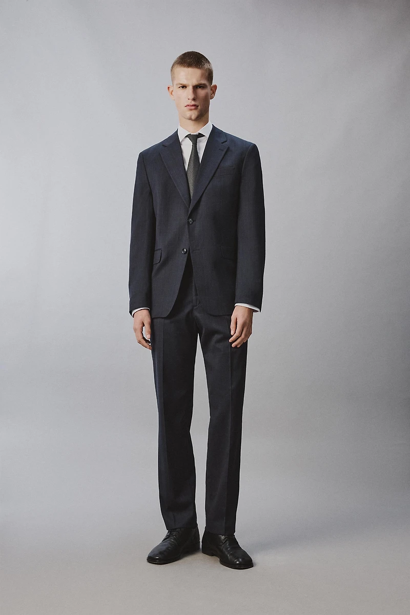 BLAZER REGULAR FIT COSTUME À CARREAUX